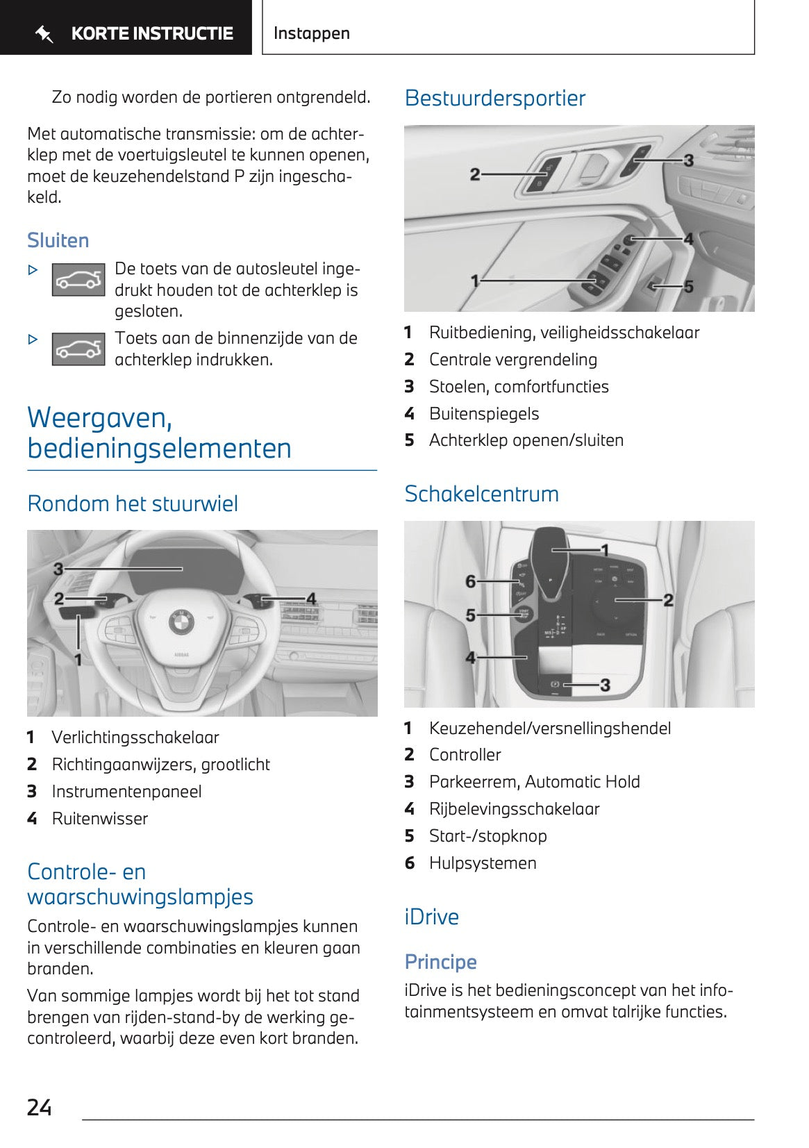 2024 BMW 1 Series Owner's Manual | Dutch