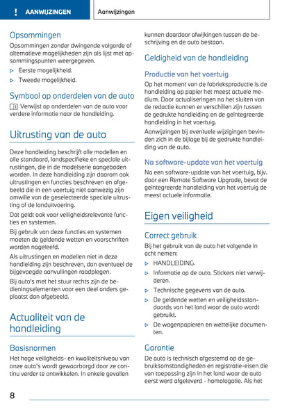 2024 BMW 1 Series Owner's Manual | Dutch