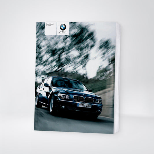 2008 BMW 7 Series Owner's Manual | English