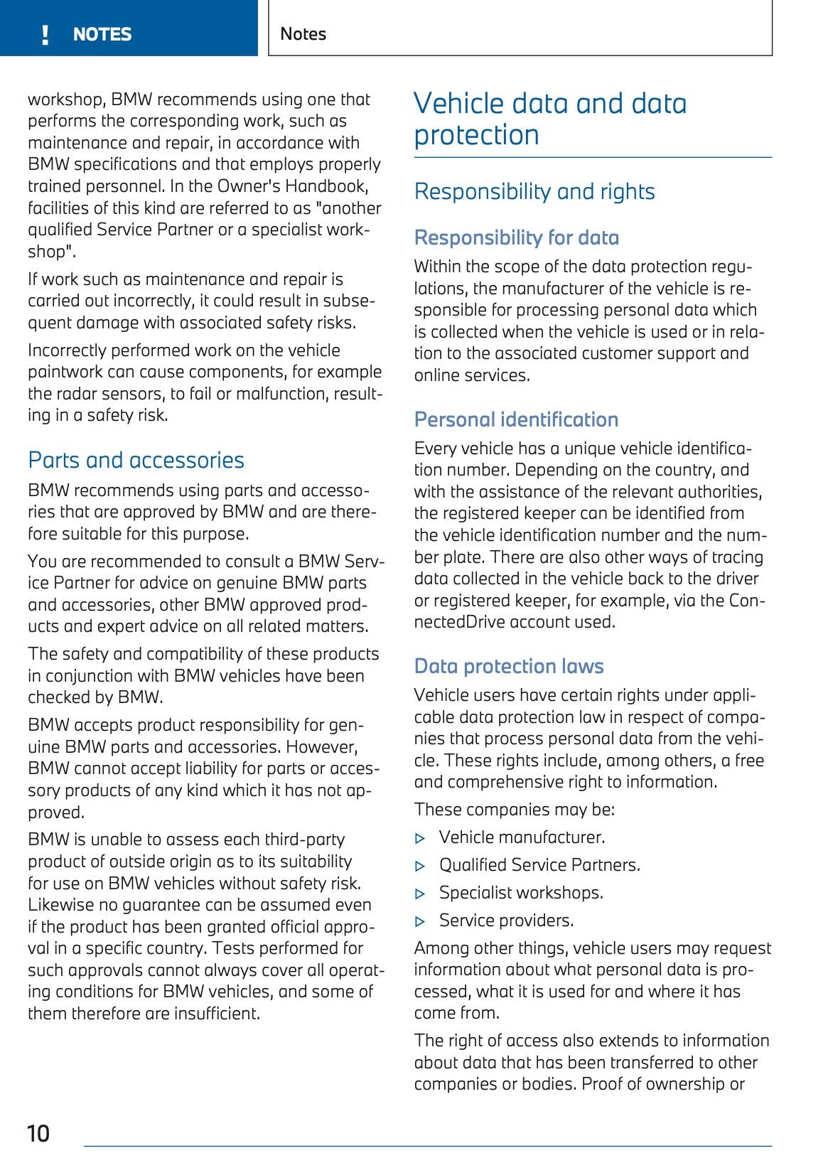 2023 BMW iX3 Owner's Manual | English