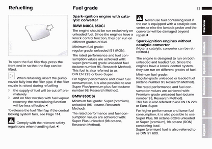 1997 BMW 8 Series Owner's Manual | English