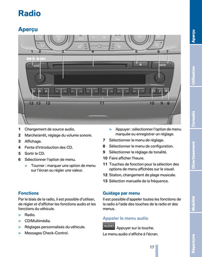 2011 BMW X3 Owner's Manual | French