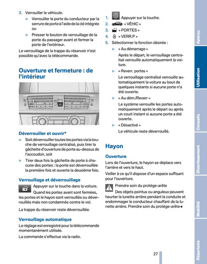 2011 BMW X3 Owner's Manual | French