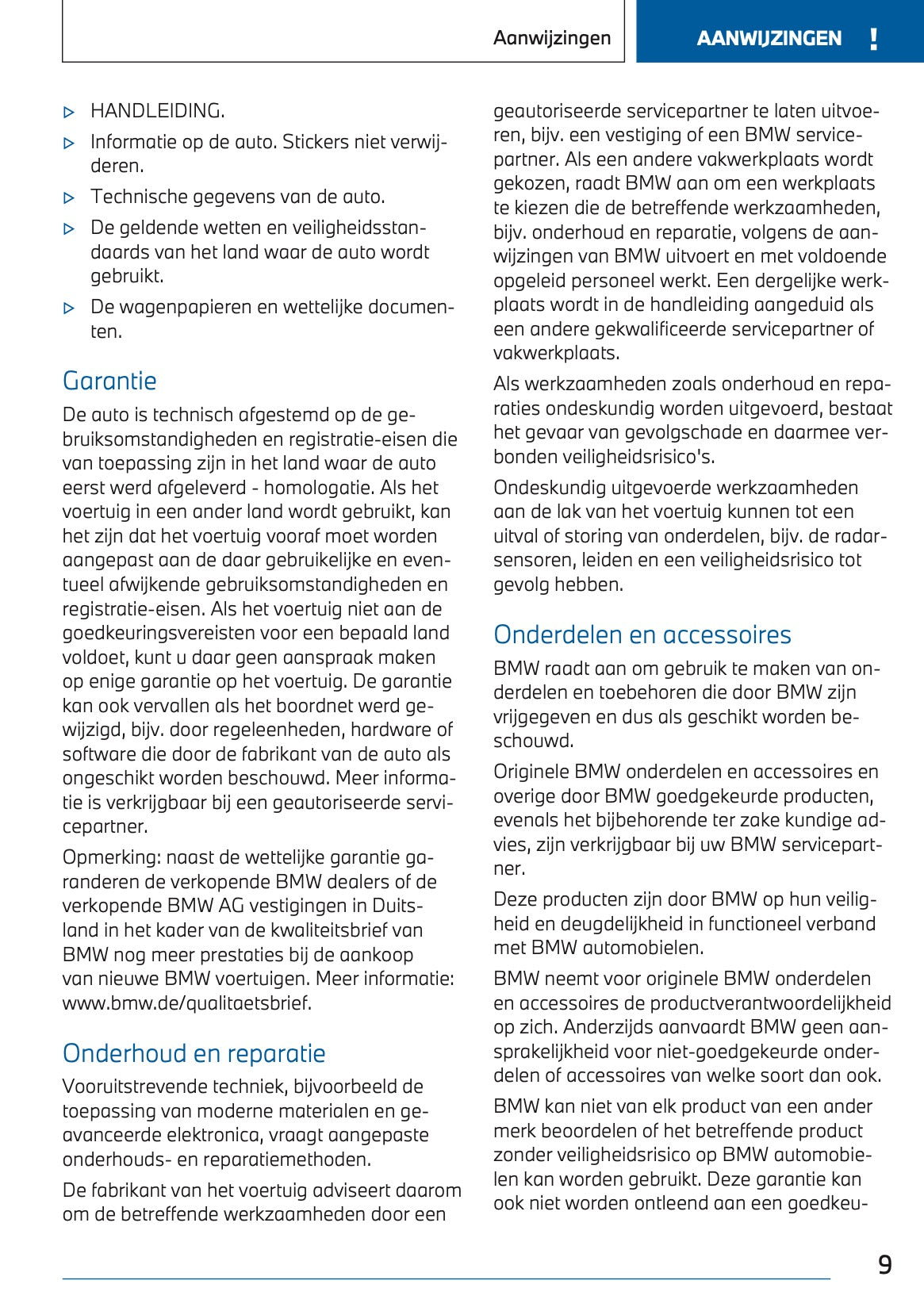 2023-2024 BMW X3 Plug-in-Hybrid Owner's Manual | Dutch