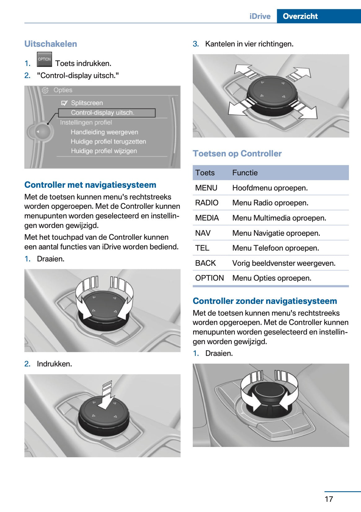 2017 BMW X5 Owner's Manual | Dutch