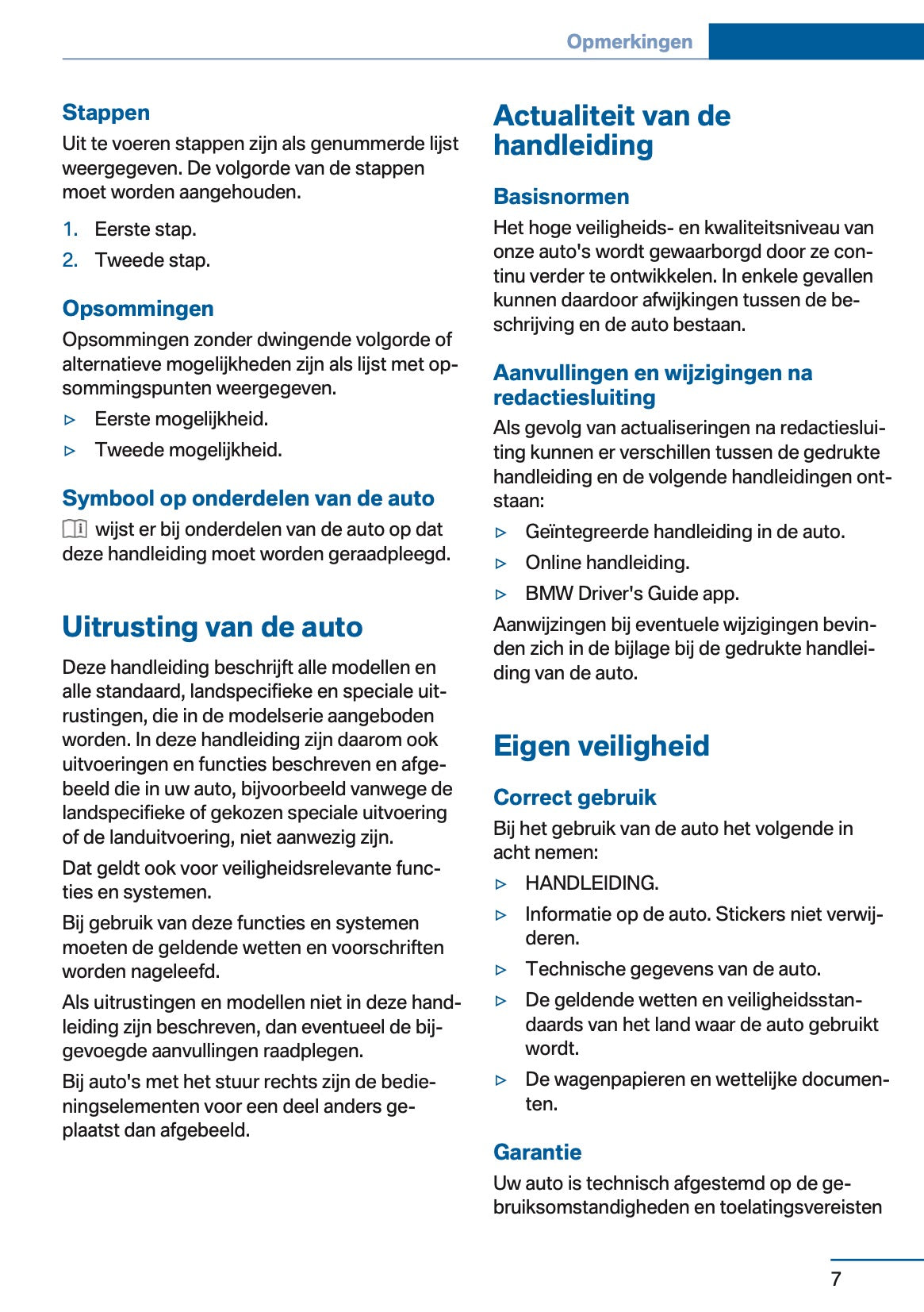 2017 BMW X5 Owner's Manual | Dutch