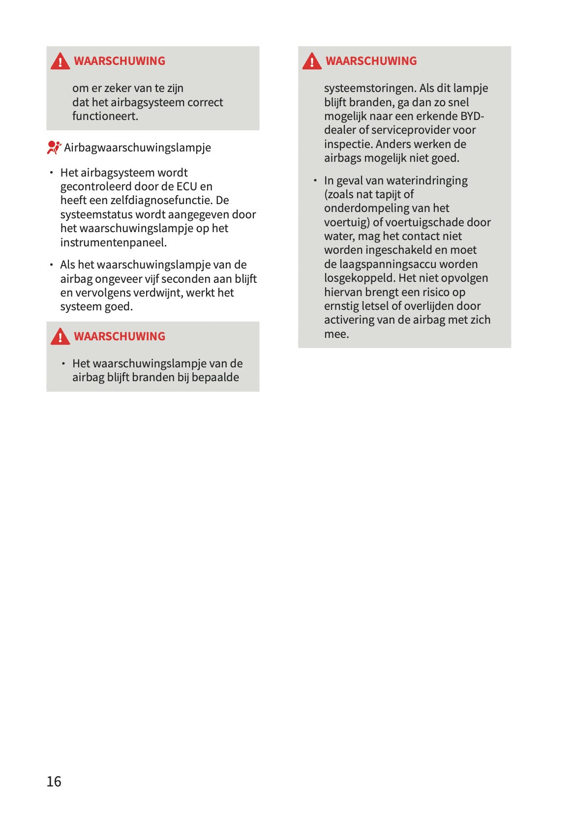 2026 BYD Dolphin G DM-i Owner's Manual | Dutch
