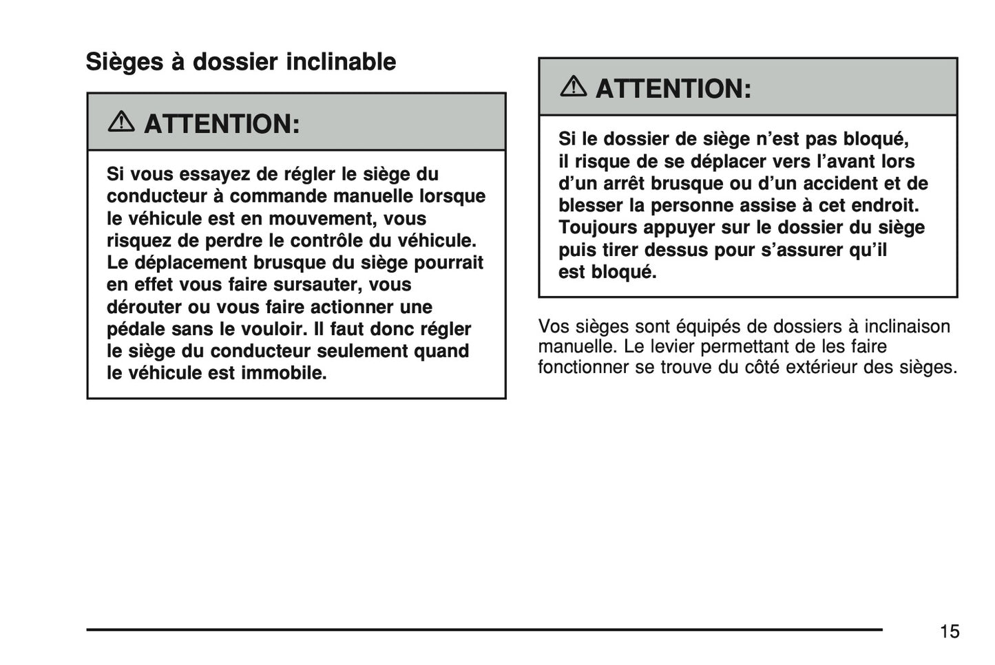 2007 Chevrolet Corvette Manuel du propriétaire | Français