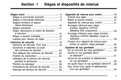 2007 Chevrolet Corvette Manuel du propriétaire | Français