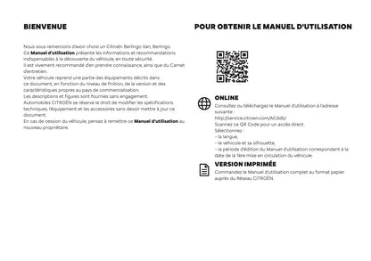 2026 Citroën Berlingo Owner's Manual | French