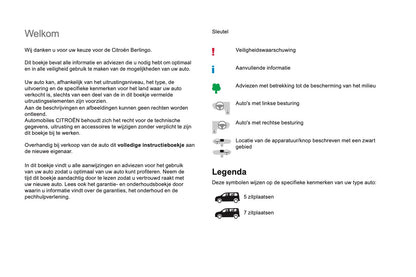 2018-2019 Citroën Berlingo Owner's Manual | Dutch