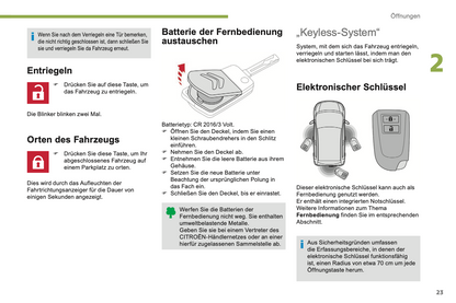 2018-2022 Citroën C1 Owner's Manual | German