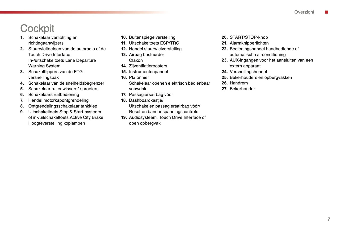 2015-2016 Citroën C1 Gebruikershandleiding | Nederlands