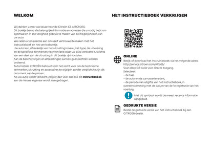 2026 Citroën C3 Aircross Gebruikershandleiding | Nederlands