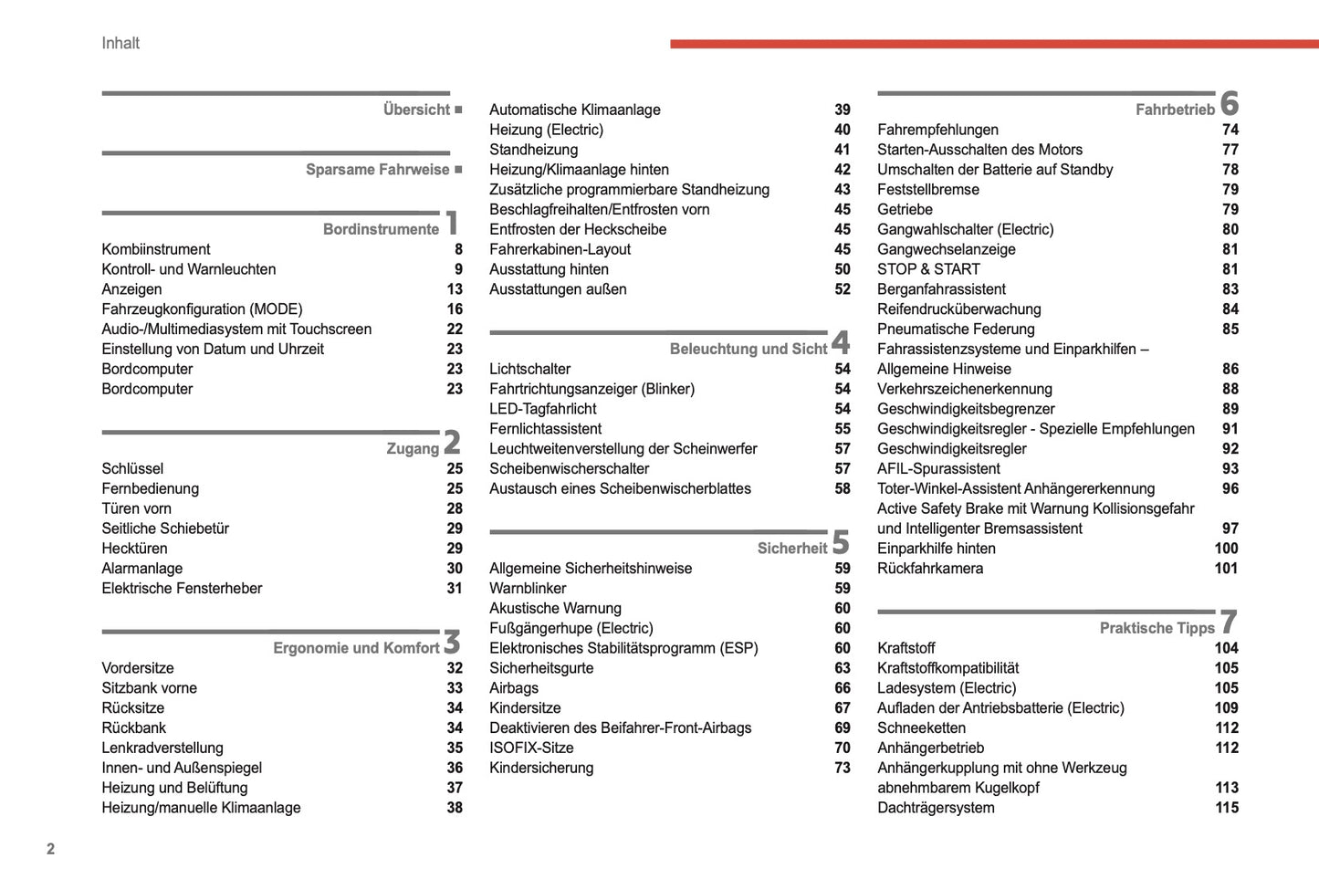 2021-2024 Citroën Jumper/Relay Owner's Manual | German