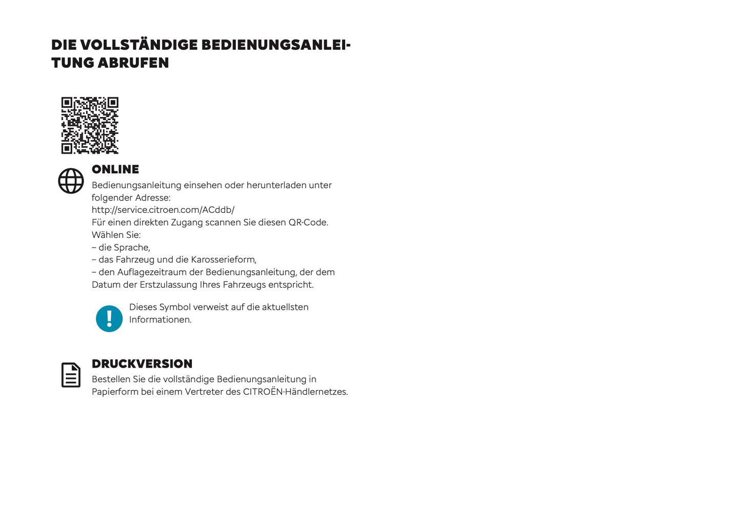 2024-2025 Citroën Jumper/Relay Owner's Manual | German