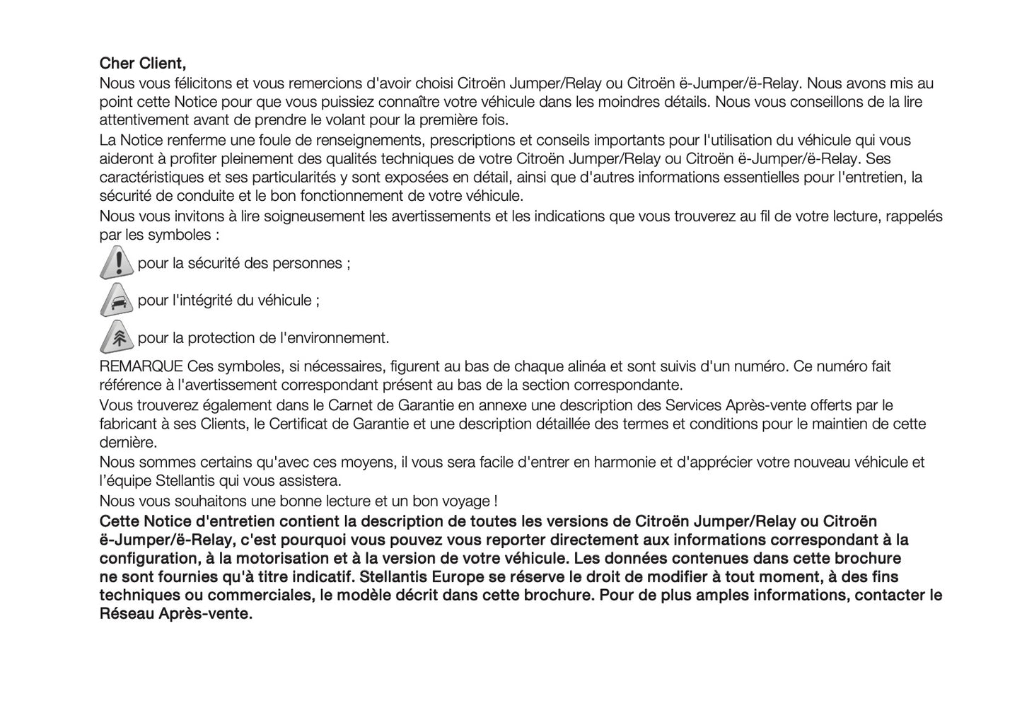 2025 Citroën Jumper/Relay Manuel du propriétaire | Français