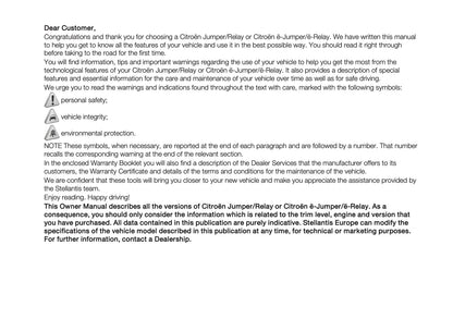 2025 Citroën Jumper/Relay Owner's Manual | English