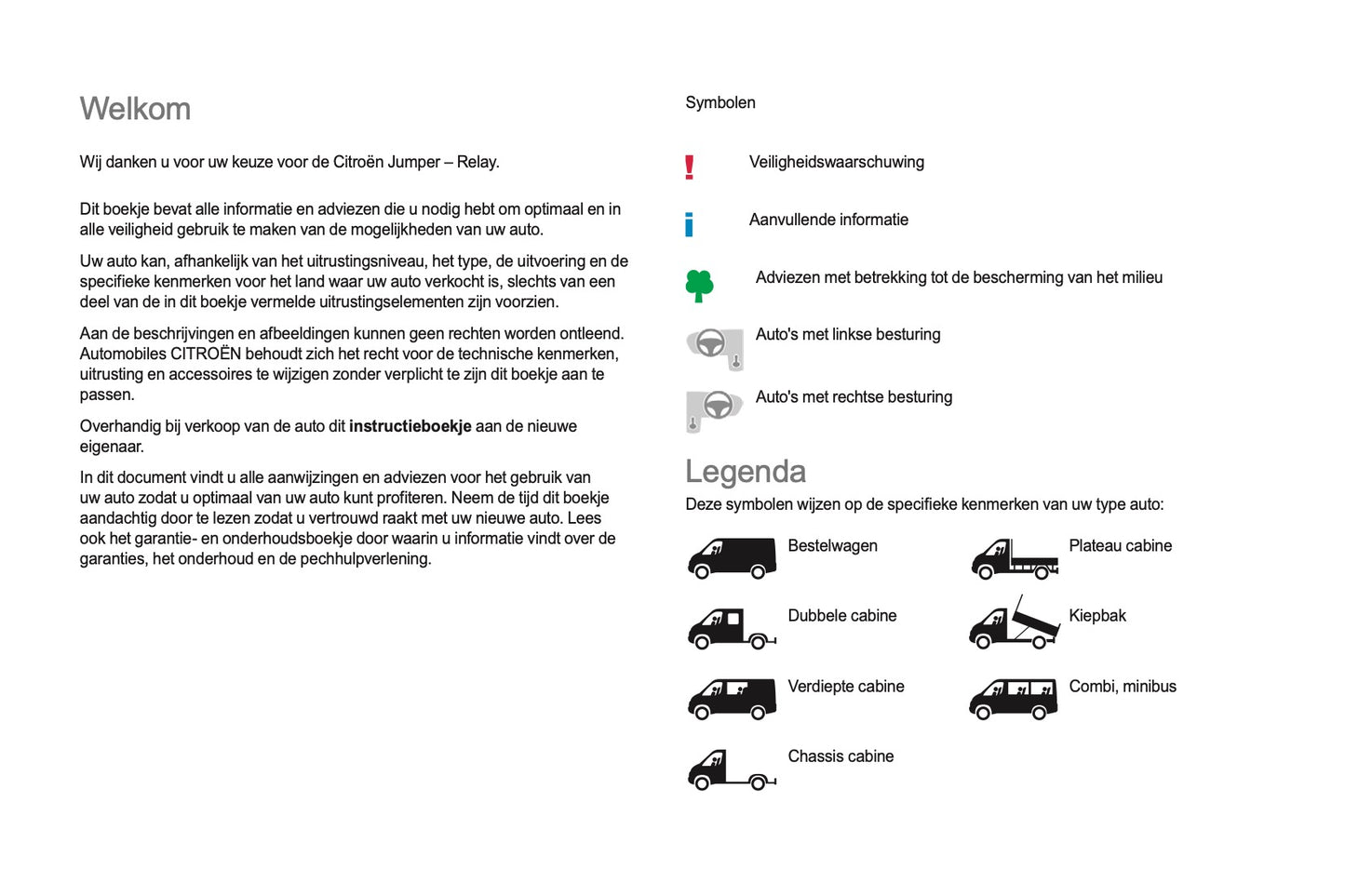 2017-2019 Citroën Jumper Owner's Manual | Dutch