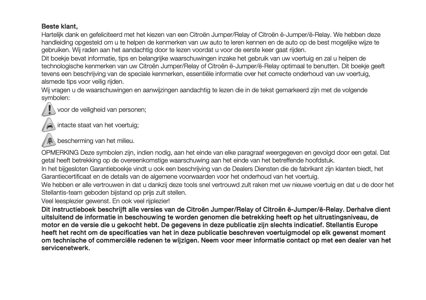 2025 Citroën Jumper/Relay Gebruikershandleiding | Nederlands