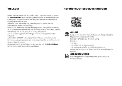 2026 Citroën Jumpy/Dispatch/SpaceTourer Gebruikershandleiding | Nederlands
