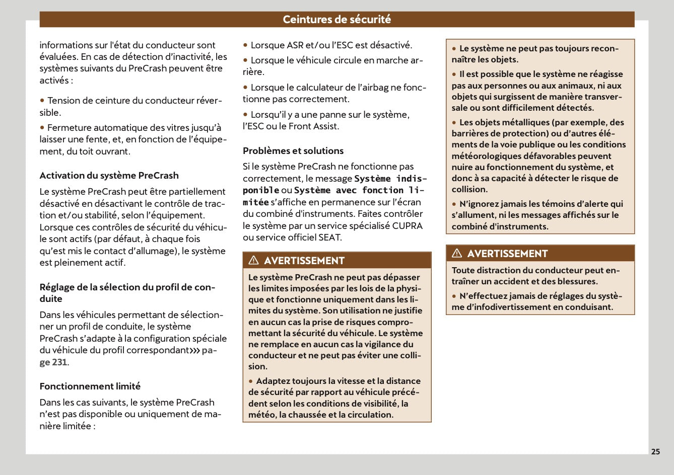 2022 Cupra Ateca Owner's Manual | French