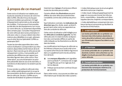 2022 Cupra Ateca Owner's Manual | French