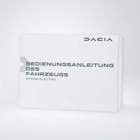 2026 Dacia Spring Electric Owner's Manual | German