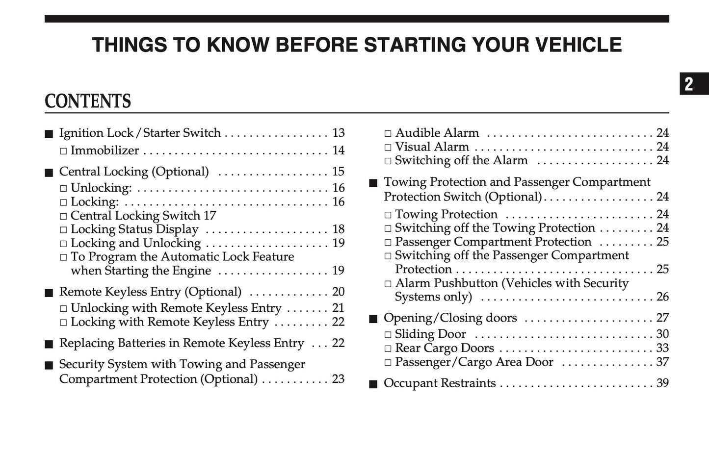 2005 Dodge Sprinter Owner's Manual | English US