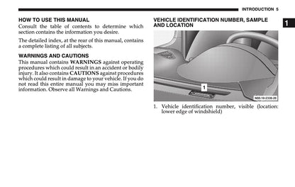 2005 Dodge Sprinter Owner's Manual | English US