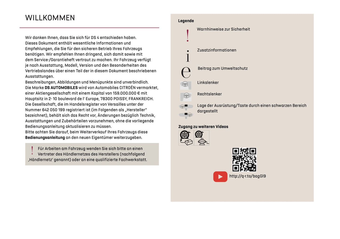 2024-2025 DS Automobiles DS 4 Bedienungsanleitung | Deutsch