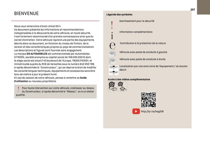 2024-2025 DS Automobiles DS 4 Owner's Manual | French