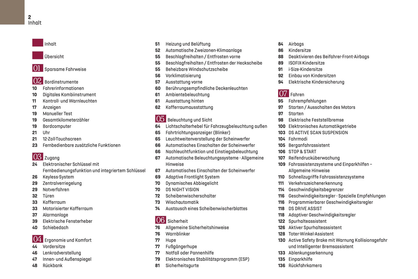 2023-2024 DS Automobiles DS 9 Bedienungsanleitung | Deutsch