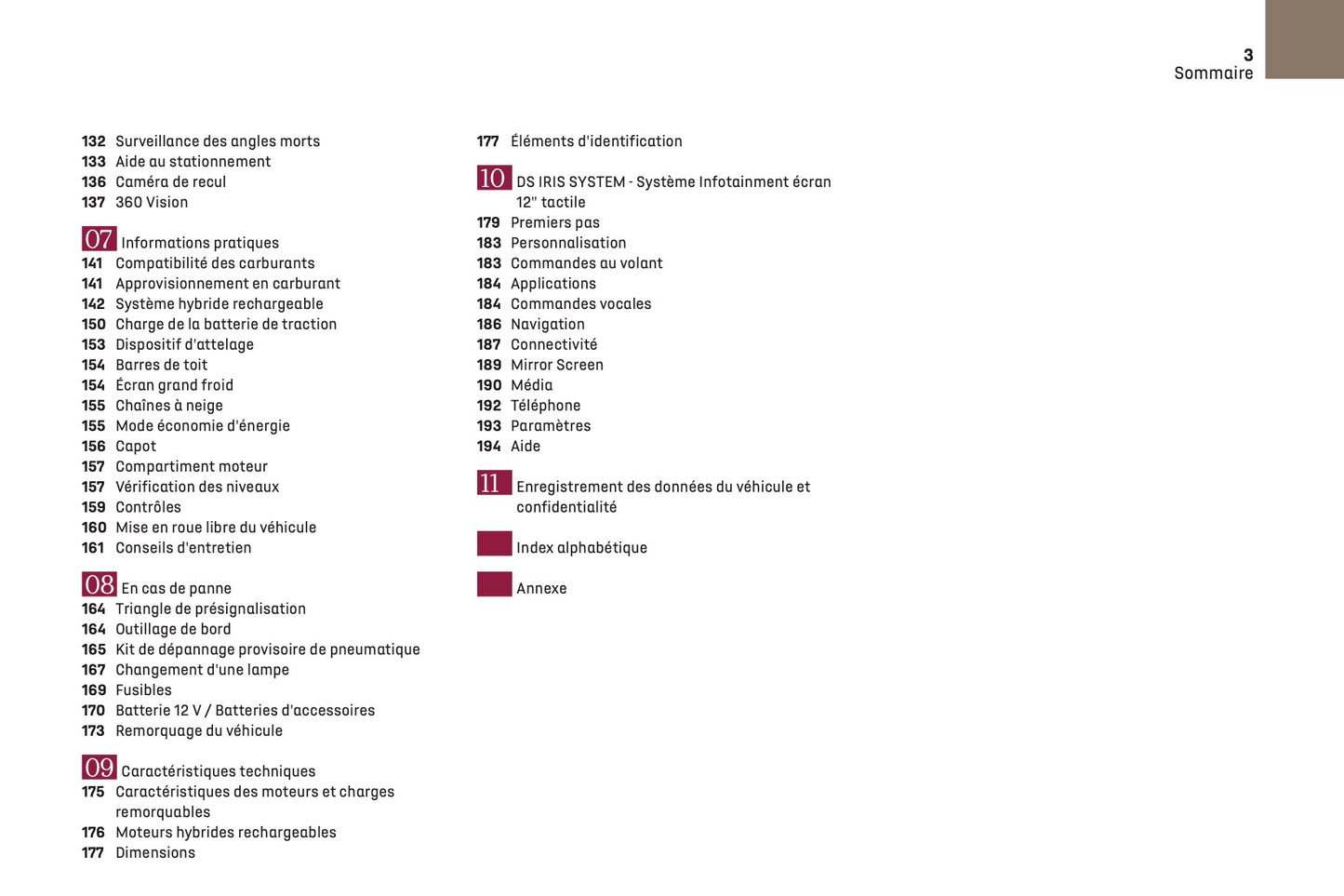 2024-2025 DS Automobiles DS 9 Owner's Manual | French