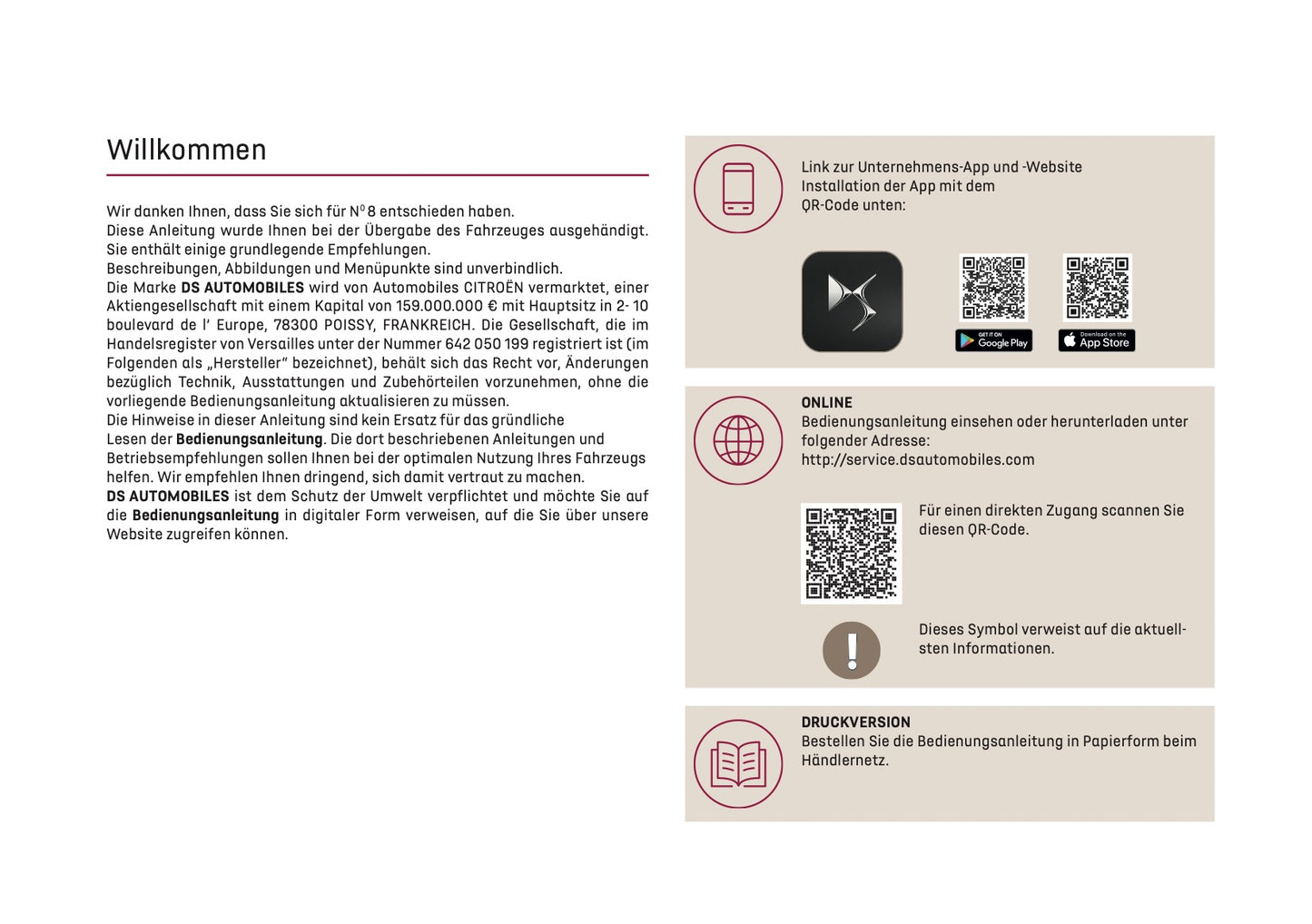 2025 DS Automobiles N8 Owner's Manual | German