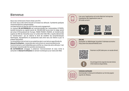 2025 DS Automobiles N8 Manuel du propriétaire | Français