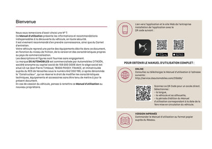 2026 DS Automobiles N7 Owner's Manual | French