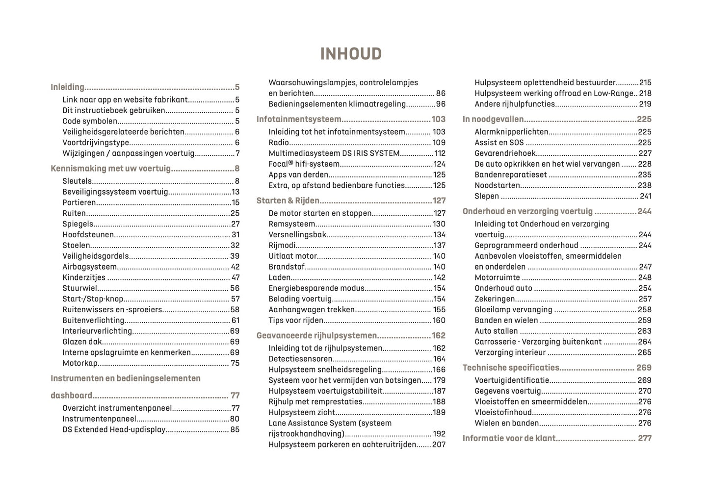 2026 DS Automobiles N7 Owner's Manual | Dutch