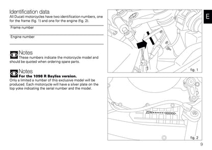 2009 Ducati 1098 R/1098 R Bayliss Owner's Manual | English
