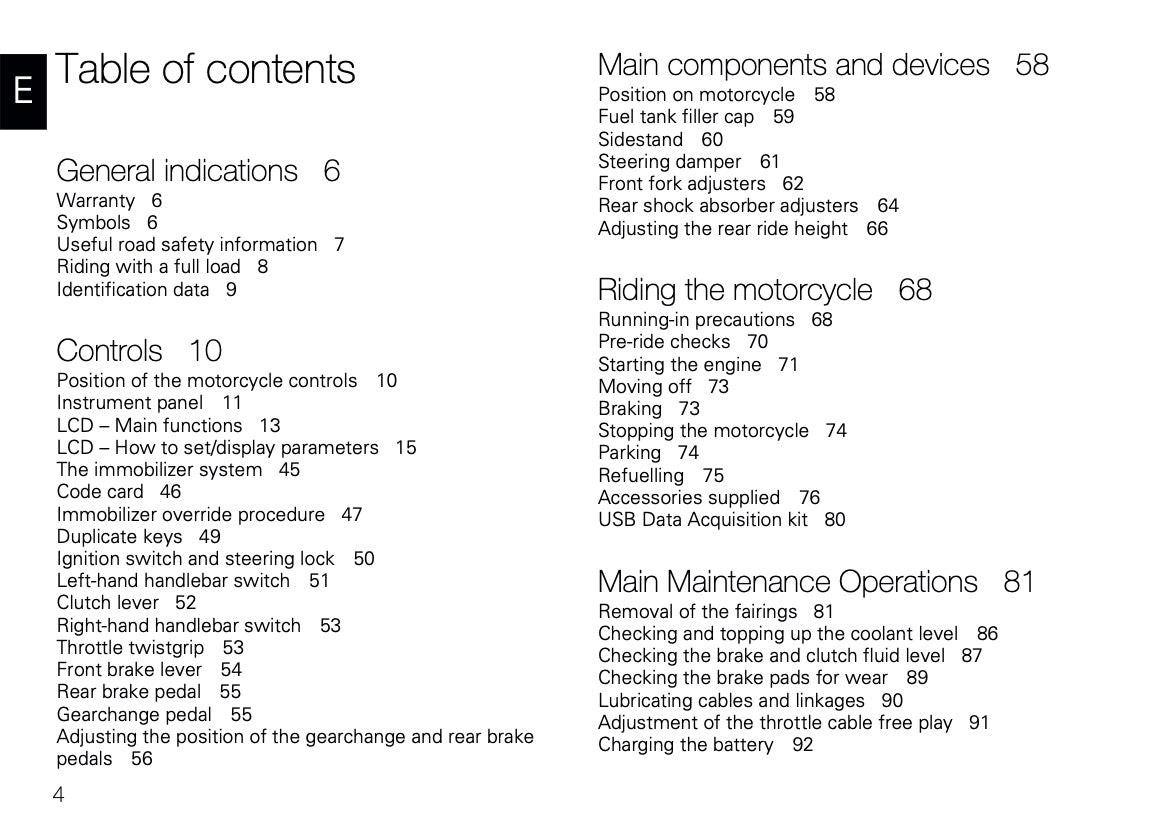 2009 Ducati 1098 R/1098 R Bayliss Owner's Manual | English