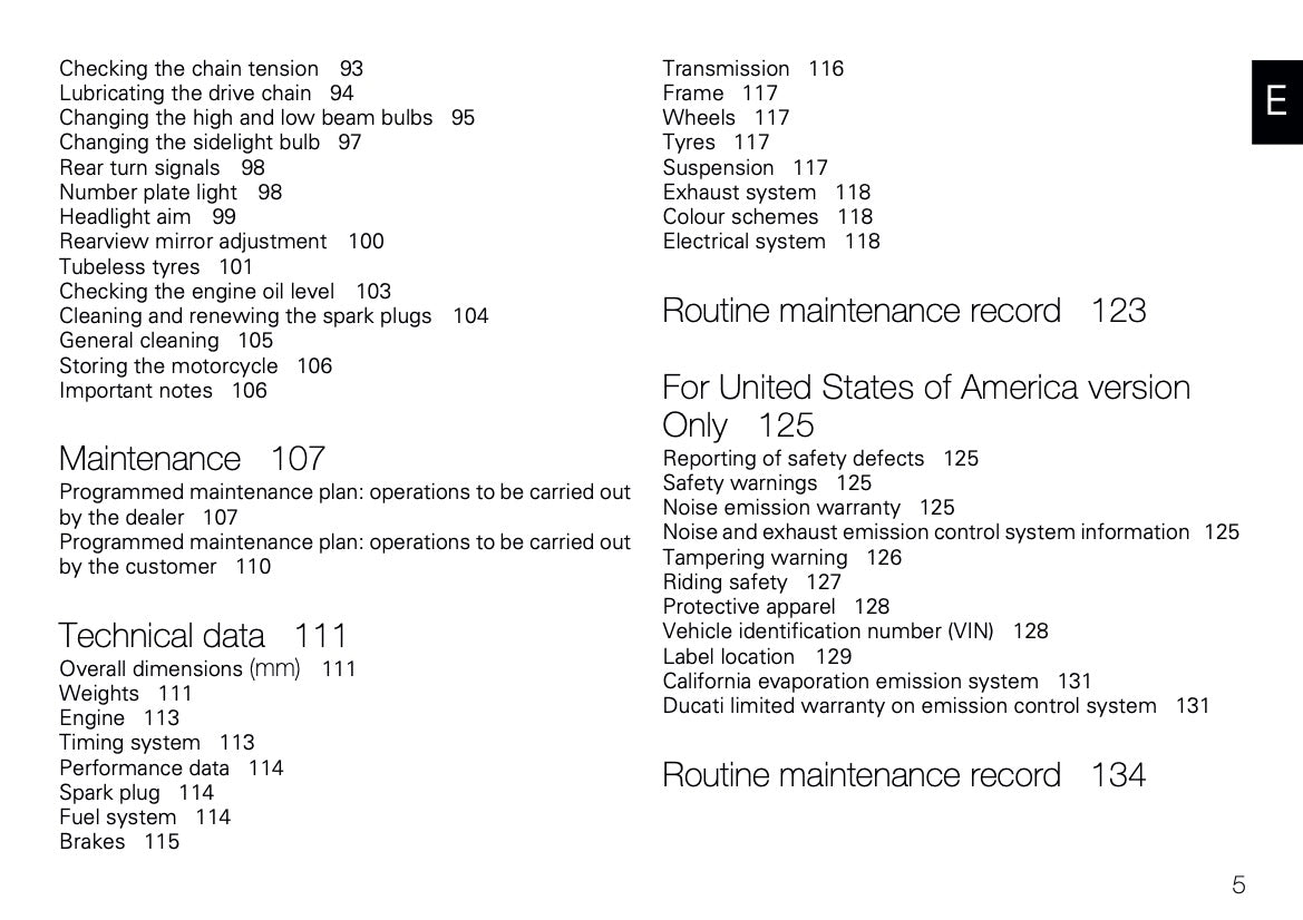 2009 Ducati 1098 R/1098 R Bayliss Owner's Manual | English