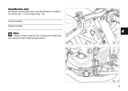 2001 Ducati 748/996 Owner's Manual | English US
