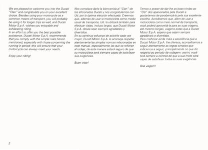 1998 Ducati 916/748 Owner's Manual | English