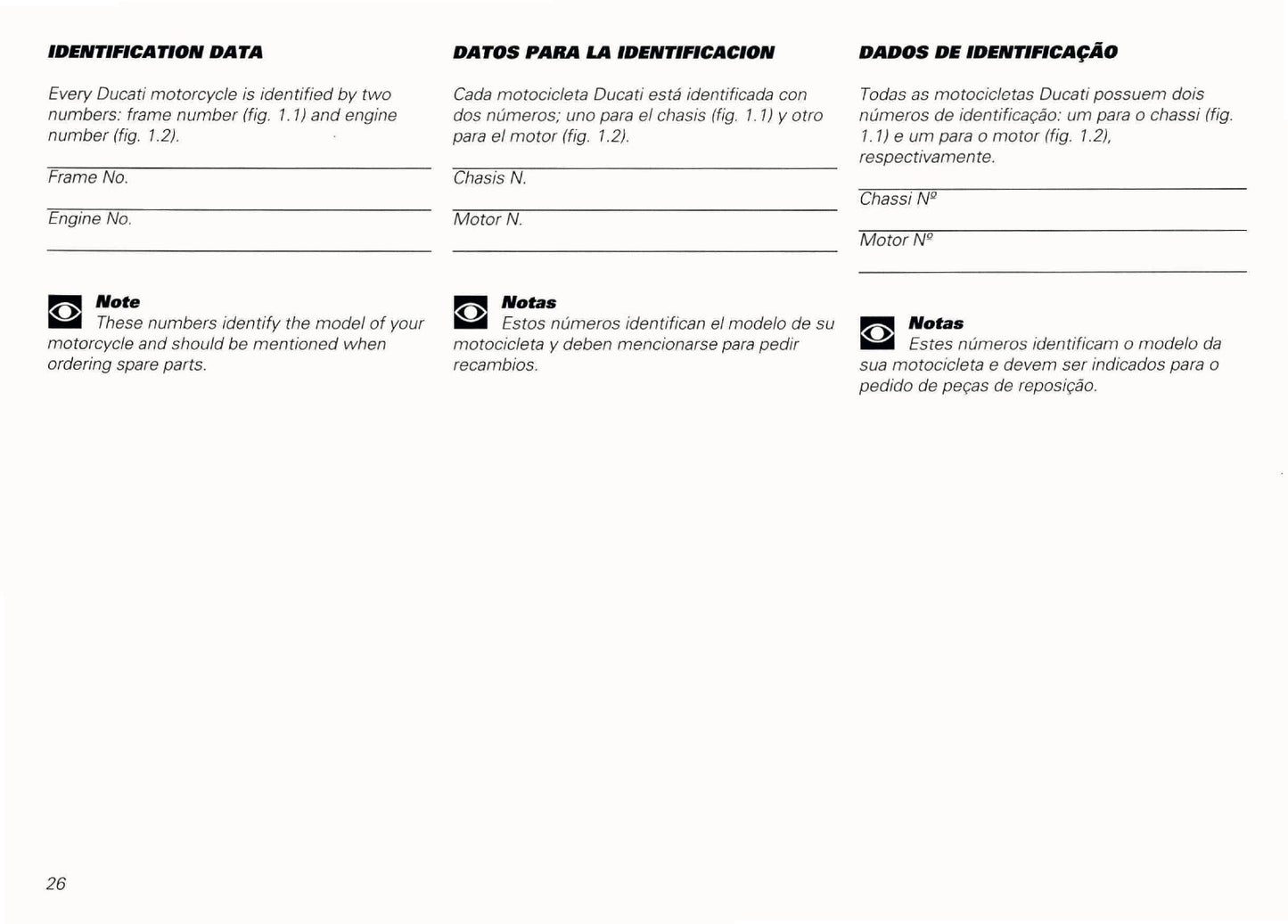 1998 Ducati 916/748 Owner's Manual | English