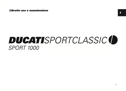 2006-2008 Ducati Sport1000 Bedienungsanleitung | Englisch