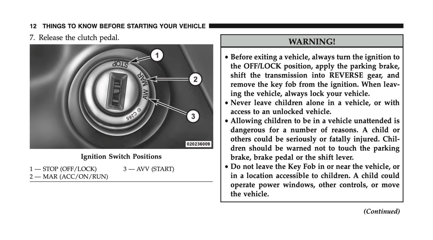 2014 Fiat 500 Abarth Owner's Manual | English