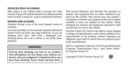 2014 Fiat 500 Abarth Owner's Manual | English