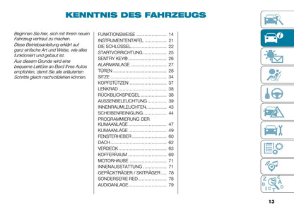 2025 Fiat 500e Bedienungsanleitung | Deutsch