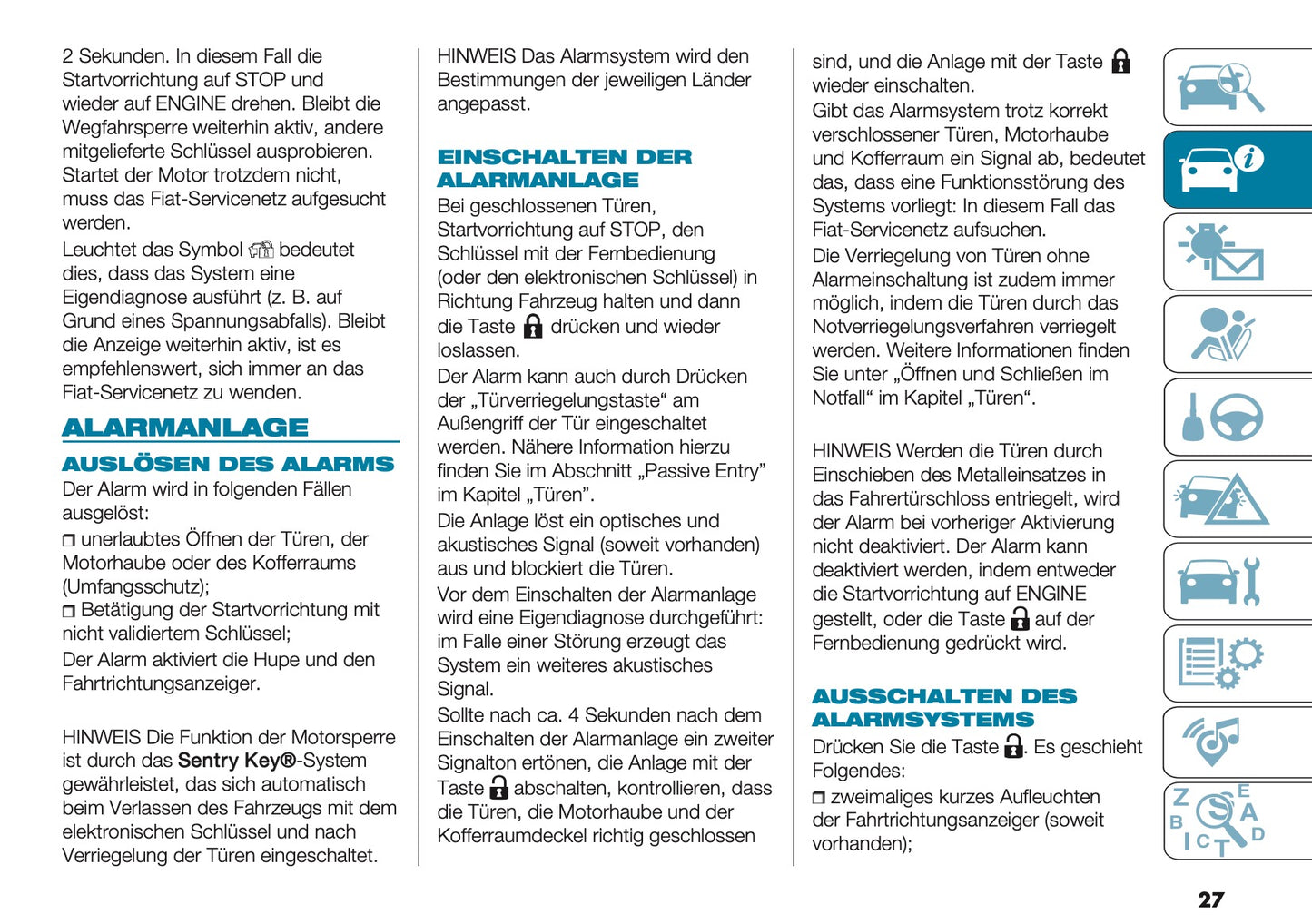 2025 Fiat 500e Bedienungsanleitung | Deutsch