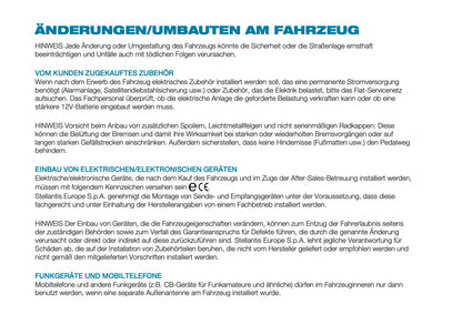 2025 Fiat 500e Bedienungsanleitung | Deutsch